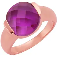 Jamelli Ring 925 Silber Quarz pink (beh.)