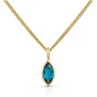 Orolino Halskette Gold 585 mit Blautopas (beh.) London blue 42/45cm lang