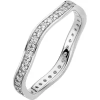 Orolino Ring 333/- Weißgold glanz synth. Zirkonia
