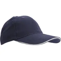Sols Unisex Büffel 6 Panel Baseballmütze (Französisch Marine/Weiß)