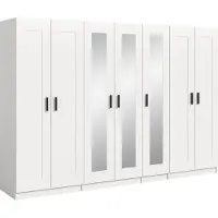 Xonox Garderobenschrank Kleiderschrank Visby 1 | 3-teilig | weiß