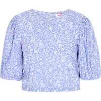 Mymo Bluse Frauen blau weiß