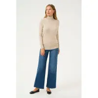 Kaffe Rollkragen Slim fit beige