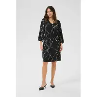 Kaffe Kleid Regular fit black white