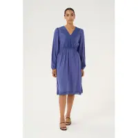 Kaffe Midikleid "Damen Kleid KAfreia", Damen, Gr. 34, N-Gr, blau (blauindigo cc.), Obermaterial: 100% Viskose CV., Kleider Midikleid