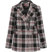 Mymo Blazer Frauen schwarzes Karo