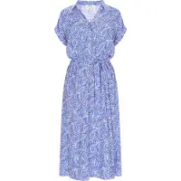Usha Kleid Frauen blau weiß