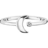 Cai Ring 925 Sterling Silber rhodiniert Zirkonia Mond