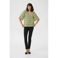Kaffe Langarm-Bluse A-shape Oil Green