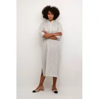 Kaffe Kleid Regular fit Turtledove/Black Stripe black offwhite
