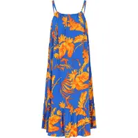 IZIA Kleid Frauen blau gelb