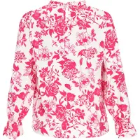 Usha Bluse Frauen rosa weiß