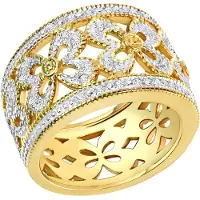 Diamonds by Ellen K. Ring Silber 925 mit 40 Diamanten zus. 0,20ct.