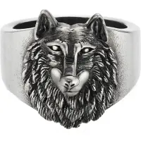 Cai Ring 925/- Sterling Silber oxidiert Wolf Europa