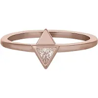 Cai Ring 925 Silber rosévergoldet mit Zirkonia Dreieck
