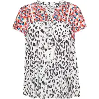Usha Bluse Frauen Mehrfarbig Weiß