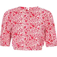 MyMo ROCKS Bluse Frauen weiß rot