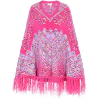 IZIA Poncho Frauen rosa mehrfarbig