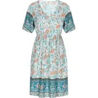 Usha Kleid Frauen aqua mehrfarbig