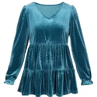 Usha Bluse Frauen Blau Grün
