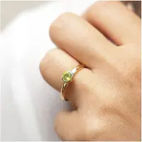 Zeeme Gemstones Ring-Set Silber 925 vergoldet mit Blautopas (beh.) Peridot Amethyst