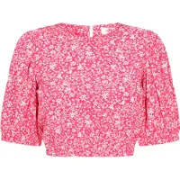 Mymo Bluse Frauen rosa weiß