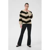 Kaffe Strickpullover KAverana Baggy fit beige