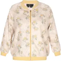 Faina Jacke Frauen cremeweiß gelb