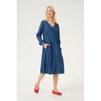 Culture Kleid Lockerer Fit Dunkelblaue Wäsche dark blue