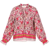 Usha Bluse Frauen rot mehrfarbig