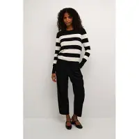Kaffe Strickpullover Regular fit black offwhite
