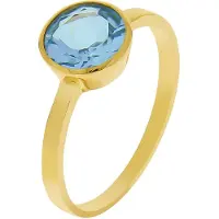Fascination by Ellen K. Ring Gold 375 mit echtem Blautopas (beh.) 8mm