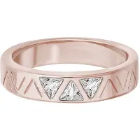 Cai Ring 925 Sterling Silber rosé vergoldet mit Zirkonia Dreiecken