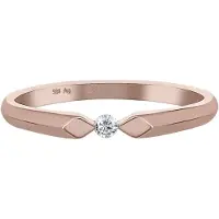 Cai Ring 925 Silber rosévergoldet mit Zirkonia