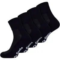 Dr.Socks Herren Bamboo Diabetiker Knöchelsocken | | Extra Wide Trainer Socken in Schwarz & Weiß - Schwarz
