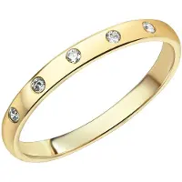 Fascination by Ellen K. Ring 375 Gold mit 5x Zirkonia weiß