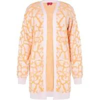 Mymo Strickjacke Frauen orange rosa