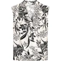 Usha Bluse Frauen cremeweiß schwarz