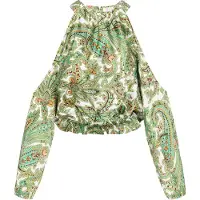 IZIA Bluse Frauen grün mehrfarbig