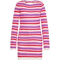 Mymo Kleid Frauen Wollweiß Mehrfarbig