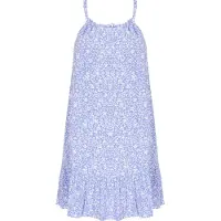 Mymo Kleid Frauen blau weiß
