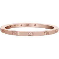 Cai Ring 925 Silber rosévergoldet mit Zirkonia Stacking