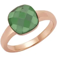 Jamelli Ring 925 Silber Quarz grün (beh.)