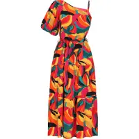 IZIA Kleid Frauen gelb mehrfarbig