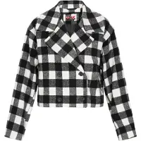 Mymo Jacke Frauen schwarz weiß kariert