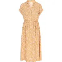Usha Kleid Frauen gelb weiß