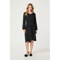 Kaffe Midikleid "Damen Kleid KAcassie", Damen, Gr. 38, N-Gr, schwarz (schwarz deep), Obermaterial: 100% Polyester PES., Kleider Midikleid