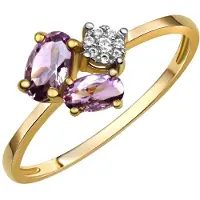 Fascination by Ellen K. Fascination by Ellen K., F Ring Gold 375 mit echtem Amethyst + Zirkonia