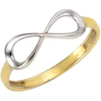 Celesta Gold, F Ring Gold 375 zweifarbig mit Unendlichkeits-Motiv
