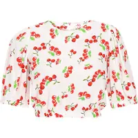 Mymo Bluse Frauen weiß mehrfarbig